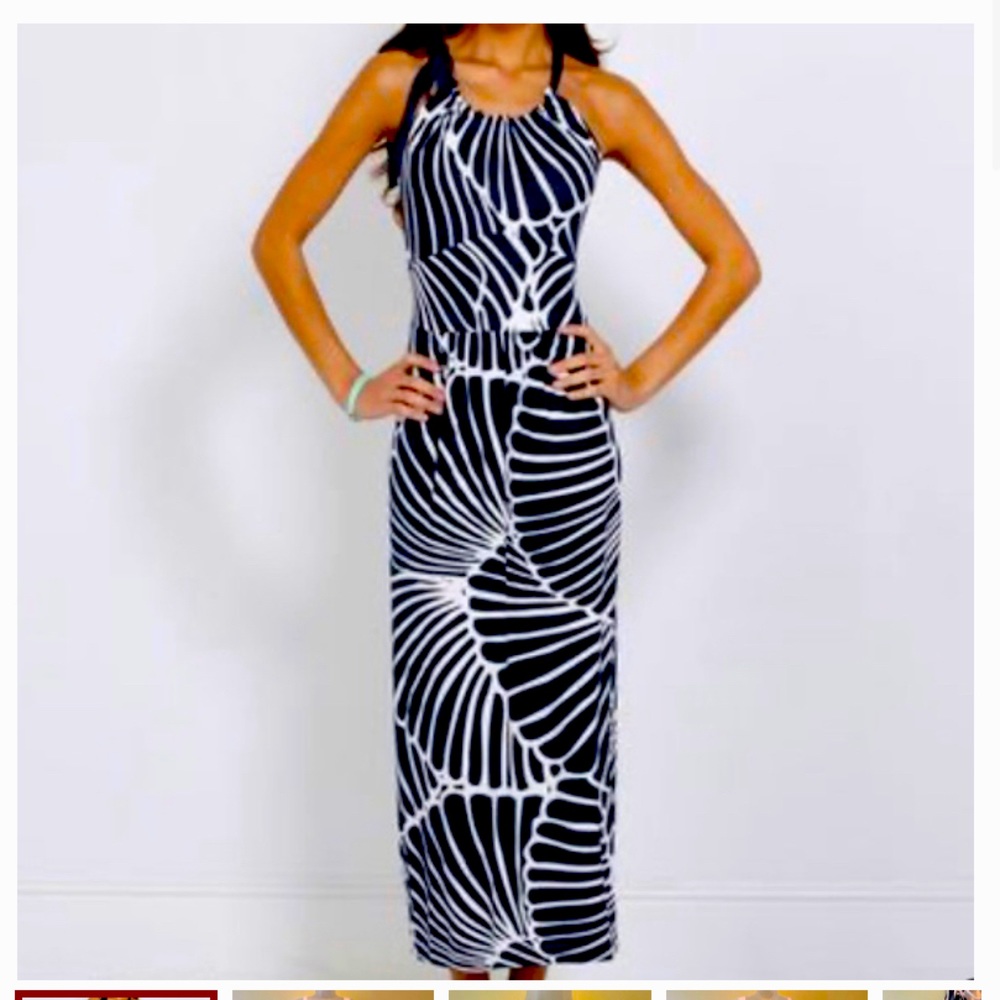 Vineyard Vines Shell Maxi Dress, Size XL